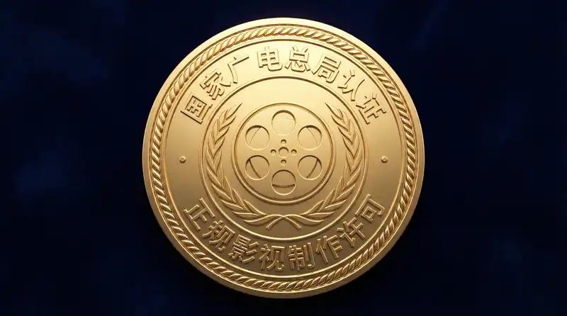 国产获得国家广电总局颁发的正规影视制作许可认证金色徽章